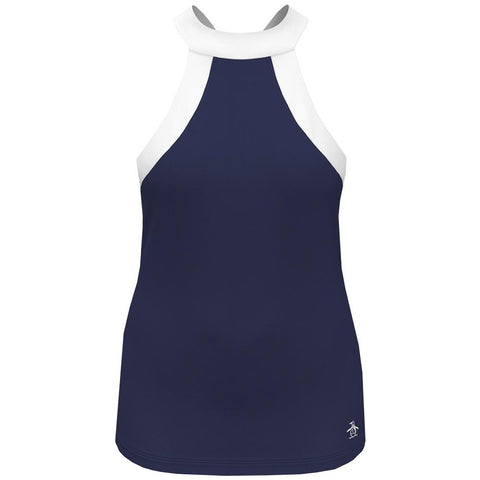 Penguin Women's Color Block Halter Top, Astral Night, Size Medium