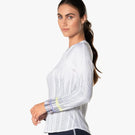 Lucky in Love Women's Electric Toile Between The Lines Longsleeve - White/Navy