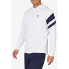 Fila Men's Essentials Longsleeve Hoodie - White/Fila Navy