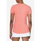 Fila Women's Essentials Short Sleeve V Neck Top - Fiery Coral