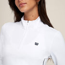 Wilson Women's Brentwood 1/2 Zip Longsleeve - Bright White