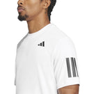 adidas Men's Club 3 Stripe Tee - White