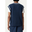 Fila Men's Casa Baseline Cable Knit Vest - Fila Navy