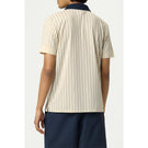 Fila Men's Casa Performance Iconic BB1 Polo - Angora/Fila Navy Pinstripe