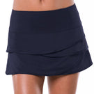 Lucky in Love Women's Essentials Scallop 12.5" Skort - Midnight