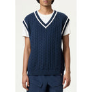 Fila Men's Casa Baseline Cable Knit Vest - Fila Navy