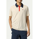 Fila Men's Casa Performance Iconic BB1 Polo - Angora/Fila Navy Pinstripe