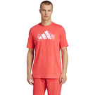 adidas Men's Logo Graphic Tee - Semi Lucid Red