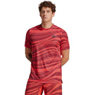 adidas Men's Club Graphic Tee - Semi Lucid Red