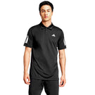 adidas Men's Club 3 Stripe Polo - Black