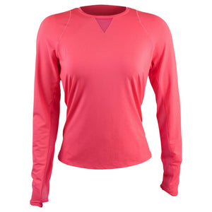 Lucky in Love Women's Essentials High Low Breezy Longsleeve - Coral