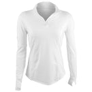 Lucky in Love Women's Essentials 1/4 Zip Longsleeve - White