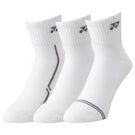 Yonex Sports Quarter Socks 3 Pack - White