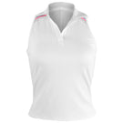 Lucky In Love Women's Winning Streak Sleeveless Polo - White