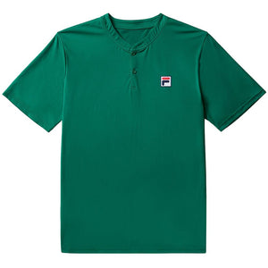 Fila Men's Essentials Henley Polo - Green Jacket