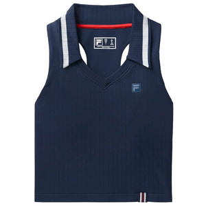 Fila Women's Casa Challenger Seamless Polo Tank - Fila Navy