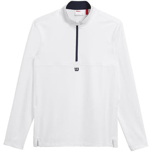 Wilson Men's Elevate Performance 1/2 Zip Longsleeve - Bright White