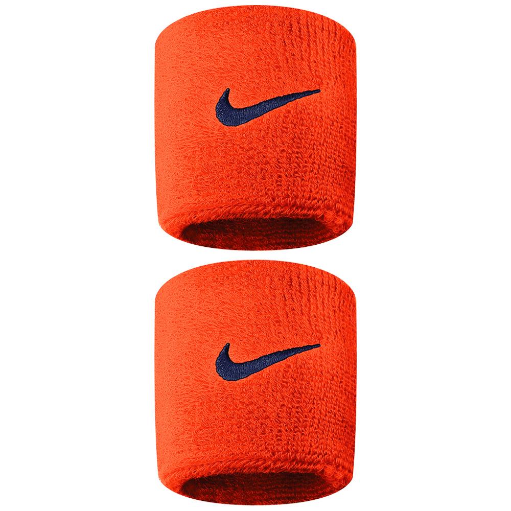 Nike Swoosh DriFit Wristbands - Team Orange/College Navy