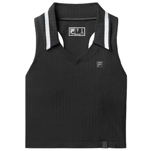 Fila Women's Casa Challenger Seamless Polo Tank - Black