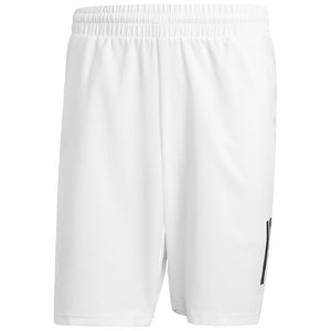 adidas Men's Club 3 Stripe 7" Short - White/Black