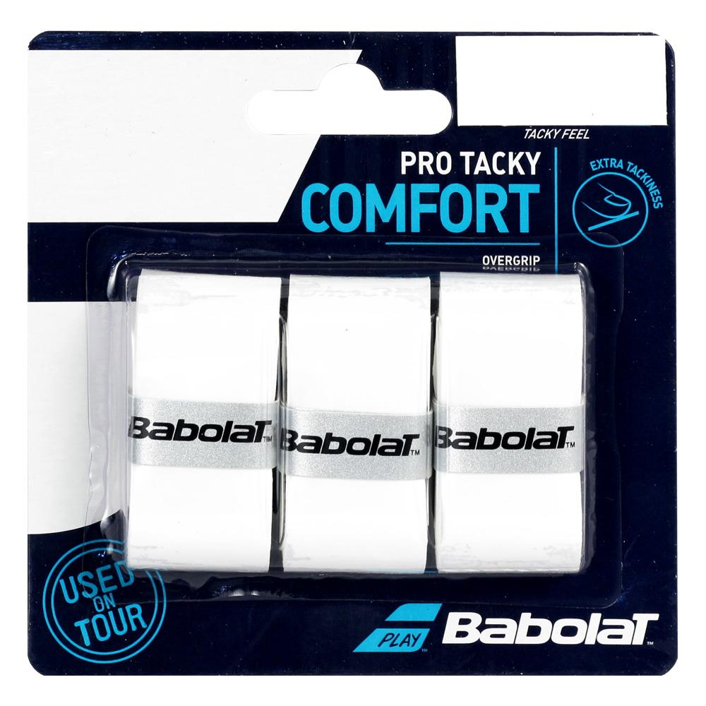 Babolat Pro Tacky Overgrip 3 Pack White Merchant of Tennis