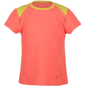 Sofibella Girls Checkmate Short Sleeve Top Sorbet